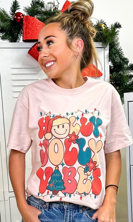 Holly Jolly Vibes Graphic Tee