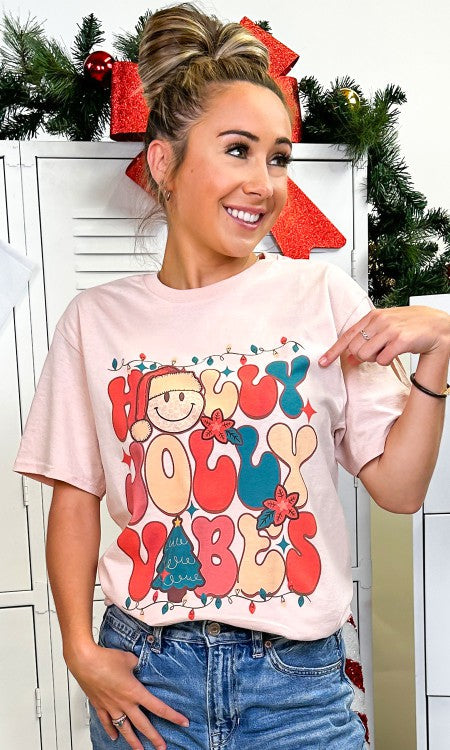 Holly Jolly Vibes Graphic Tee