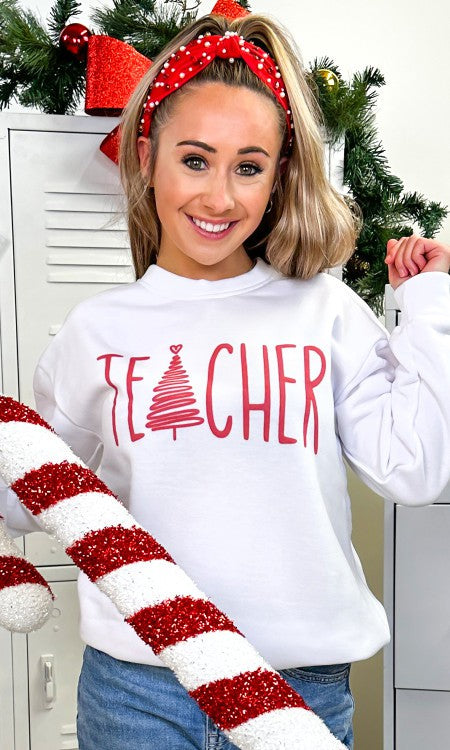 Christmas Tree Teacher Sweatshirt