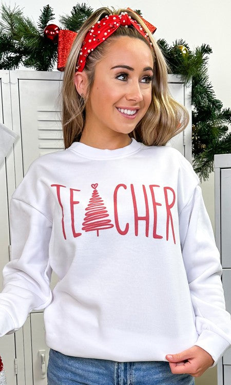 Christmas Tree Teacher Sweatshirt