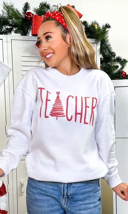 Christmas Tree Teacher Sweatshirt