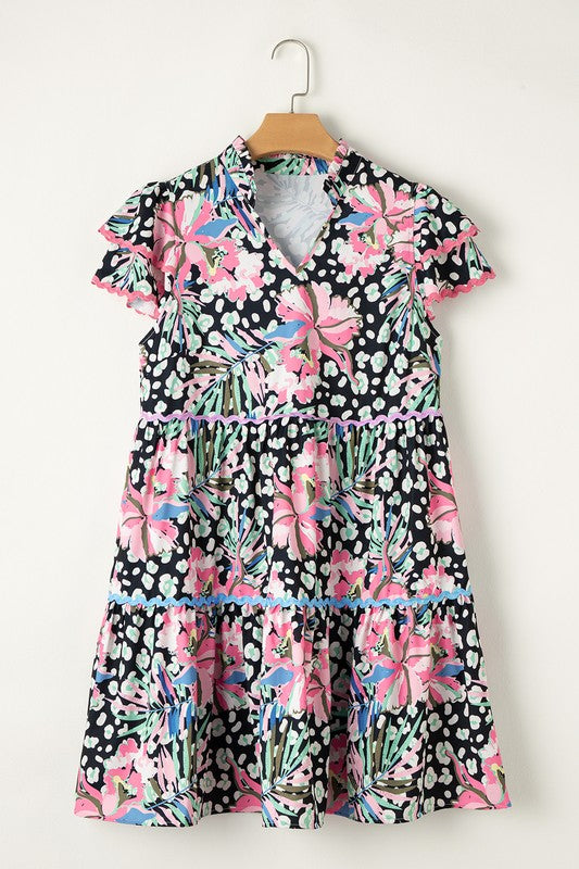 Floral Ricrac Dress