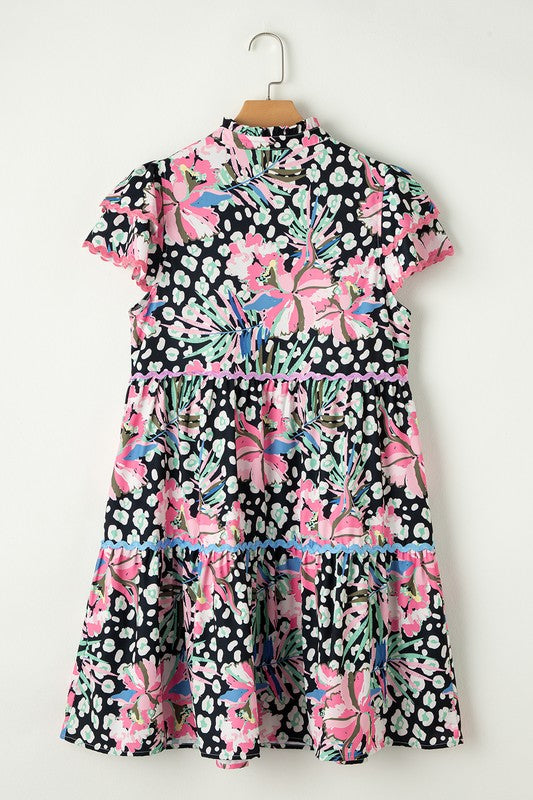 Floral Ricrac Dress