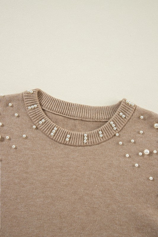 Pearl Drop Shoulder Sweater