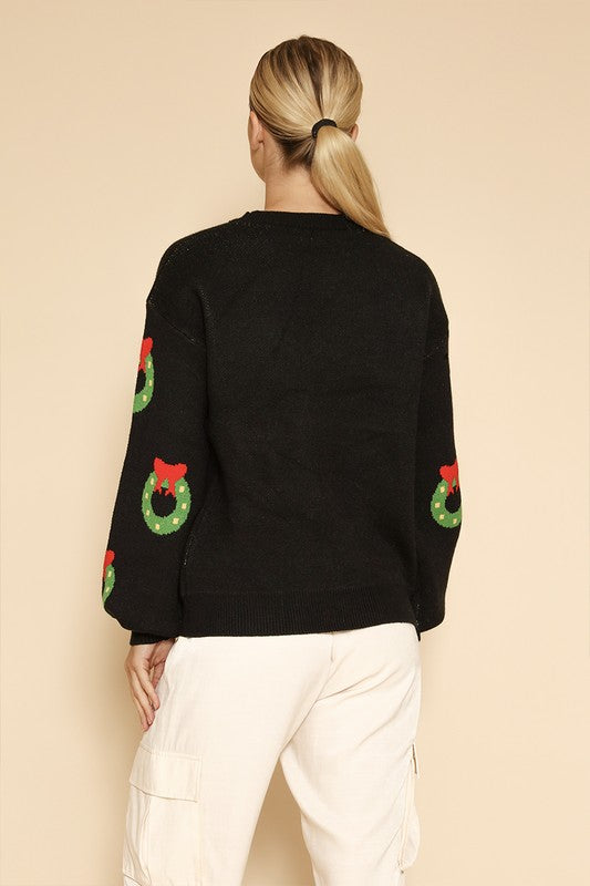 Holiday Wreath Sweater