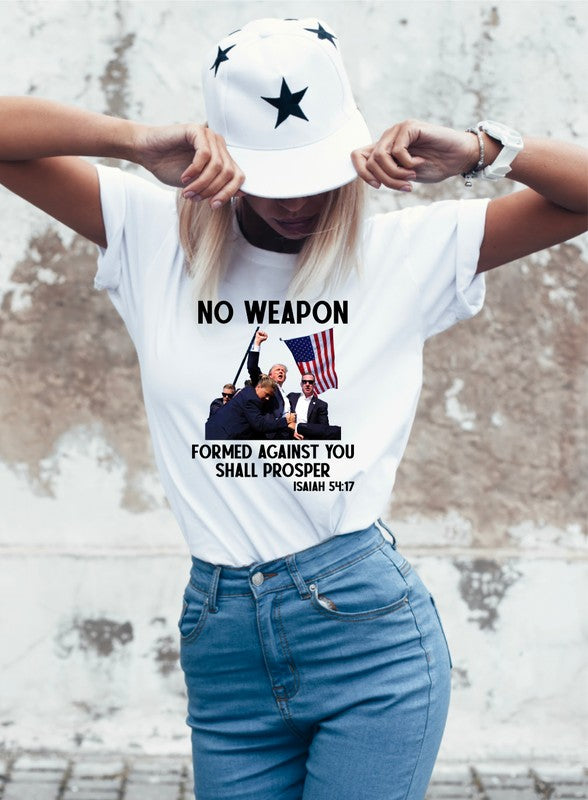 PLUS No Weapon Formed Against You Tee