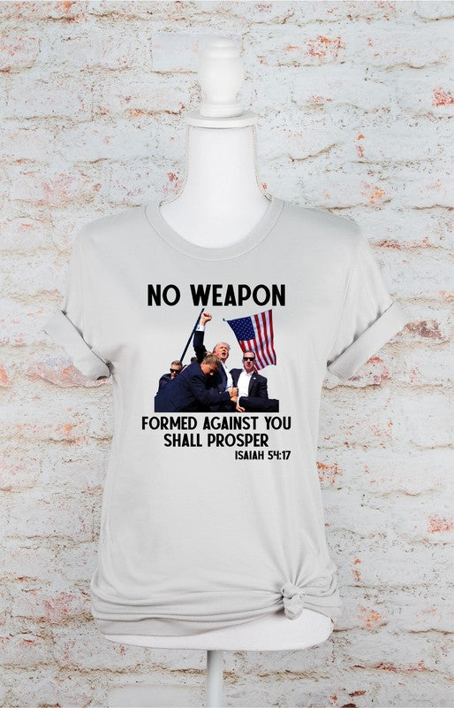 PLUS No Weapon Formed Against You Tee