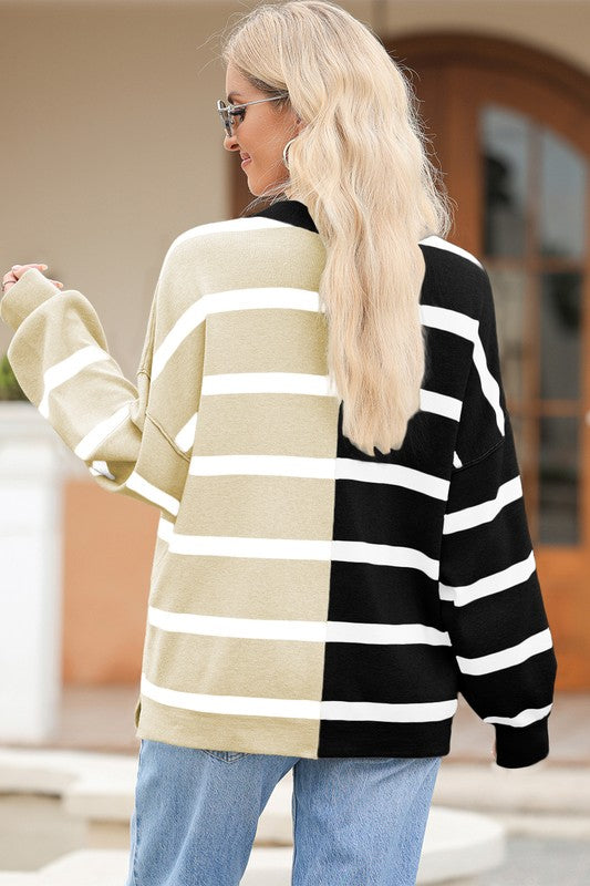 Striped Colorblock Sweater