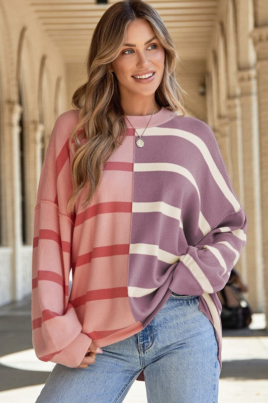 Striped Colorblock Sweater