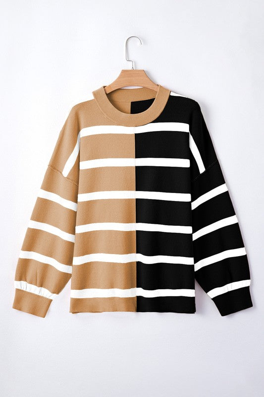 Striped Colorblock Sweater