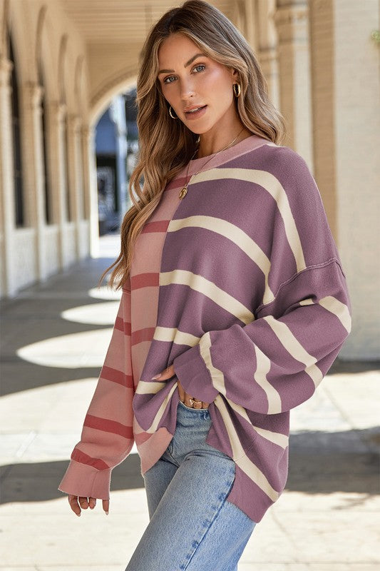 Striped Colorblock Sweater