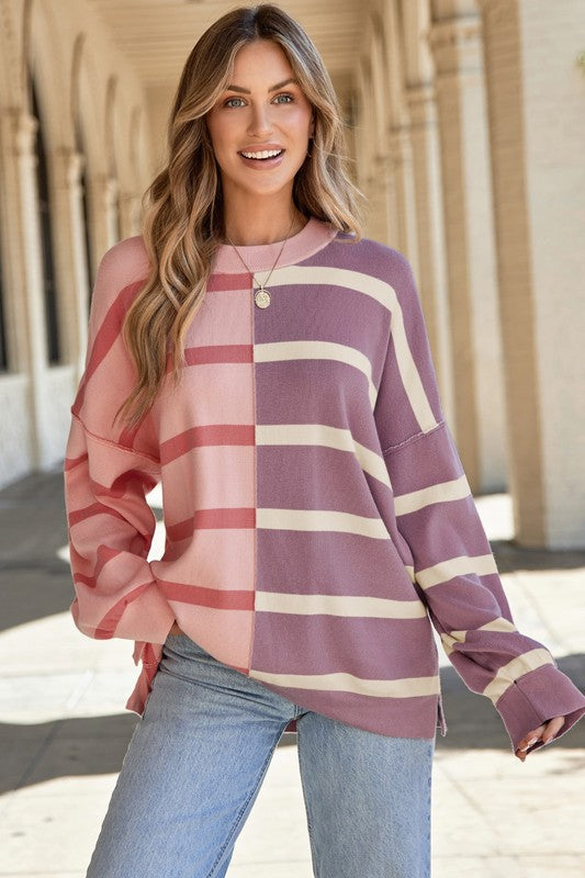 Striped Colorblock Sweater