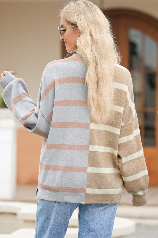 Striped Colorblock Sweater