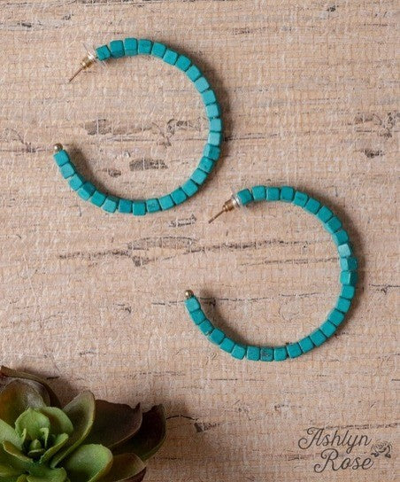 Blame it on my Roots Beaded Hoops (4 COLORS)